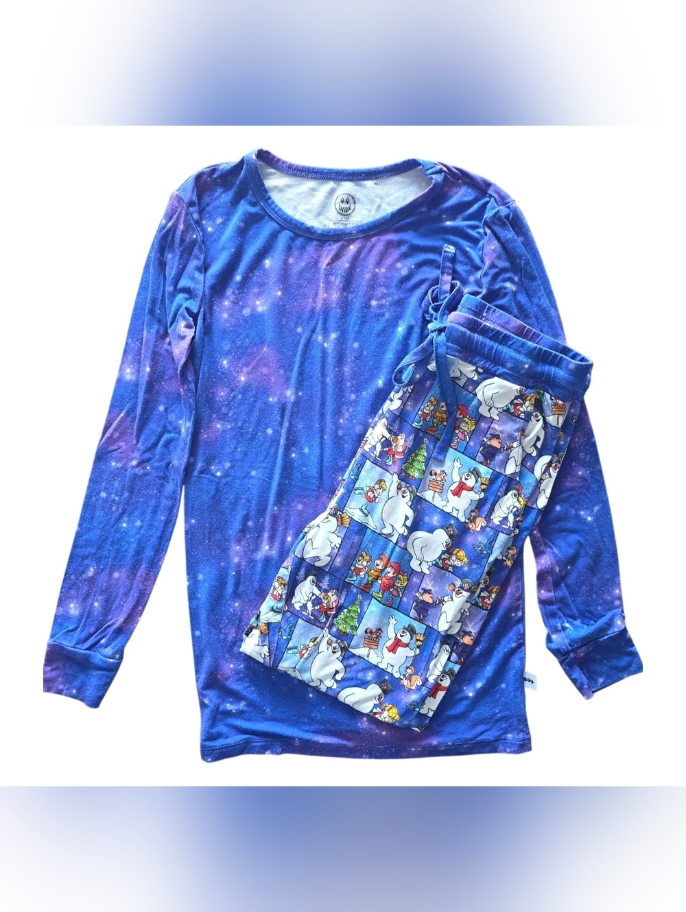 Boo Boo Bamboo Frosty The Snowman PJs Long Sleeve & Pants Set Unisex Size 9/10